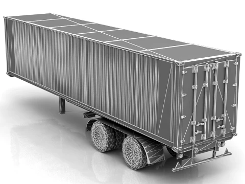 Generic Container Trailer 3D Model