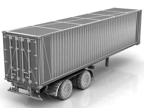 Generic Container Trailer 3D Model