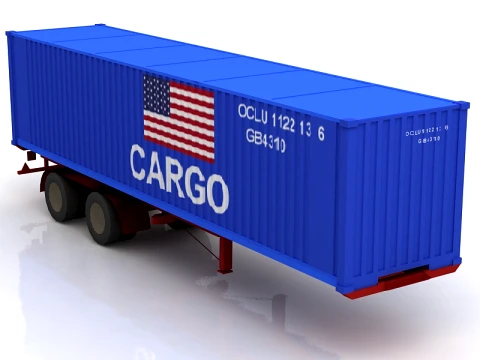 Generic Container Trailer 3D Model