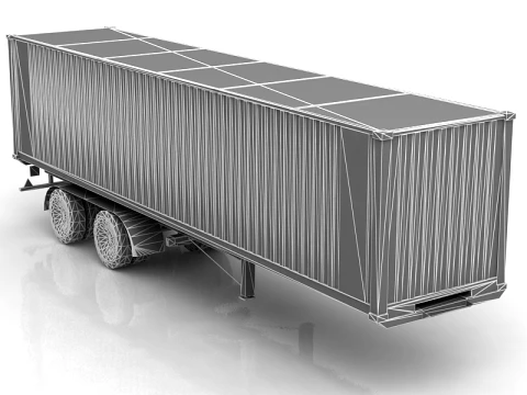 Generic Container Trailer 3D Model