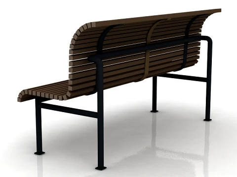 Classical Garden Bench 3D Model