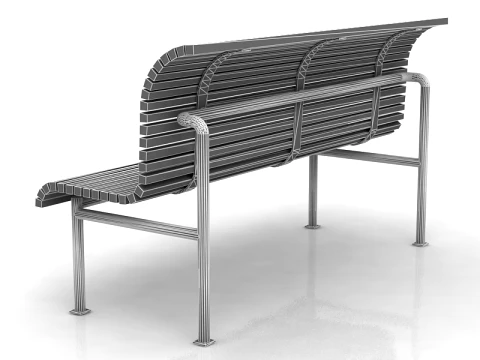 Classical Garden Bench 3D Model
