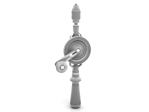 Manual Hand Drill 3D Model