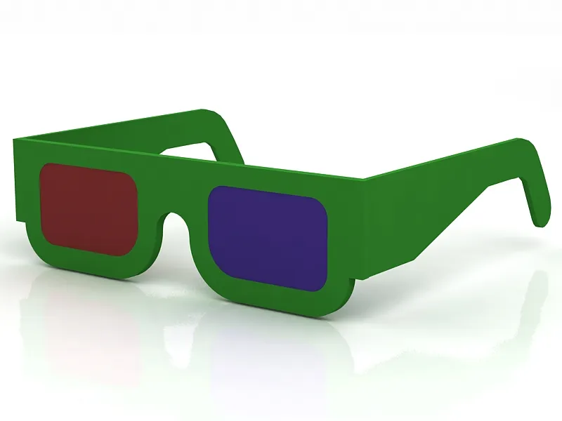 3D Glasses 3D Model .c4d .max .obj .3ds .fbx .stl .blend