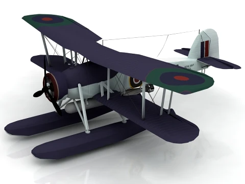 Fairey Swordfish Aircraft 3D 3D Model