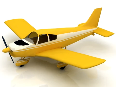 Piper PA 28 Cherokee Airplane 3D Model