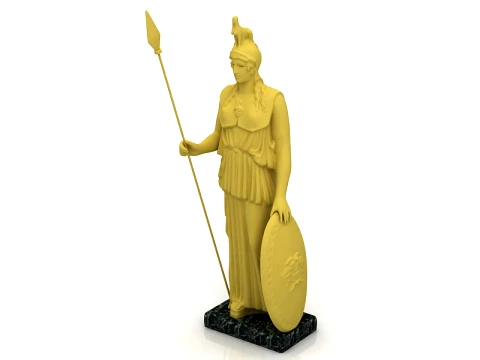 Athena Statue 3D Model
