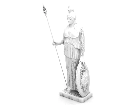 Athena Statue 3D Model