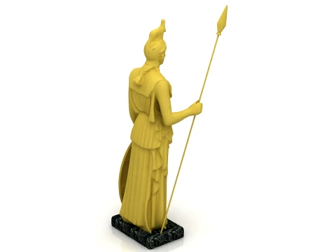 Athena Statue 3D Model