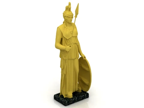 Athena Statue 3D Model