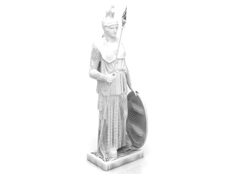 Athena Statue 3D Model