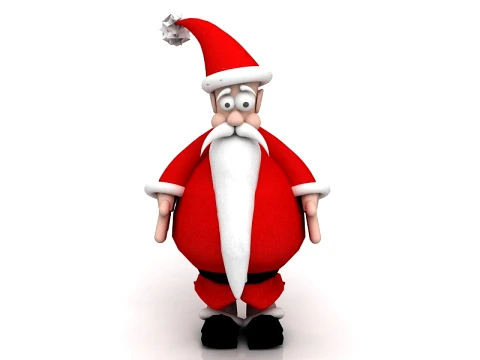 Santa Clause 3D Cartoon 3D Model