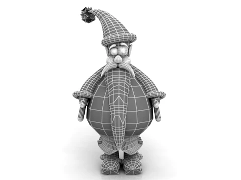 Santa Clause 3D Cartoon 3D Model