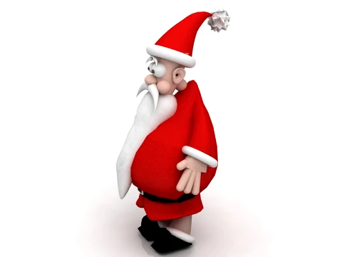 Santa Clause 3D Cartoon 3D Model
