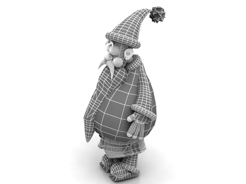 Santa Clause 3D Cartoon 3D Model