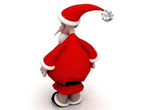 Santa Clause 3D Cartoon 3D Model