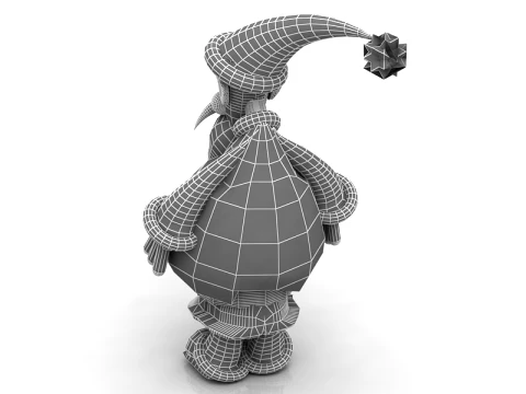 Santa Clause 3D Cartoon 3D Model