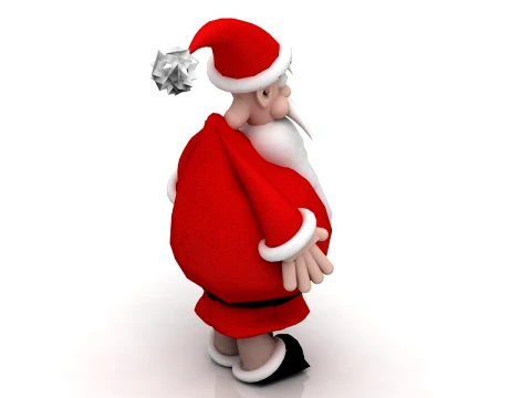 Santa Clause 3D Cartoon 3D Model