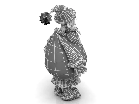 Santa Clause 3D Cartoon 3D Model