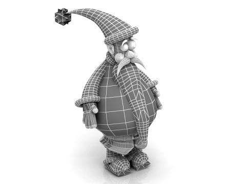 Santa Clause 3D Cartoon 3D Model