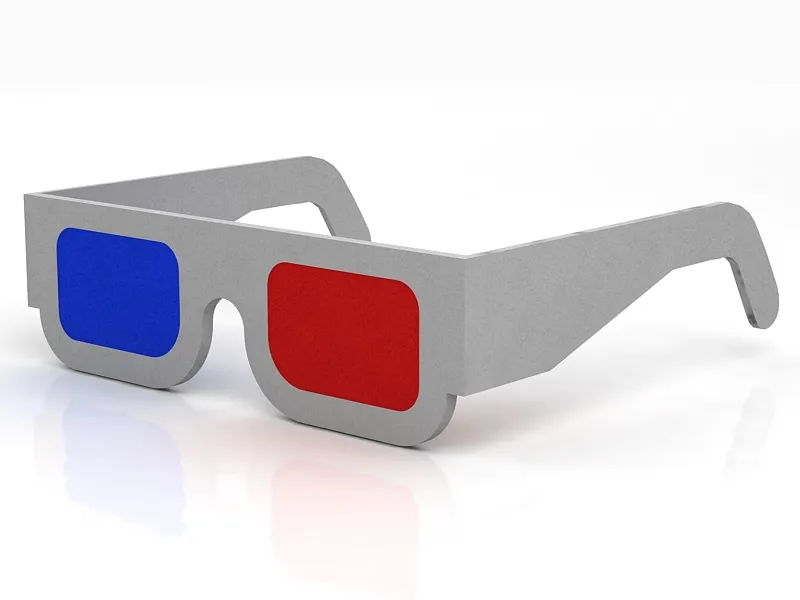 3D Glasses 3D Model .c4d .max .obj .3ds .fbx .stl .blend 