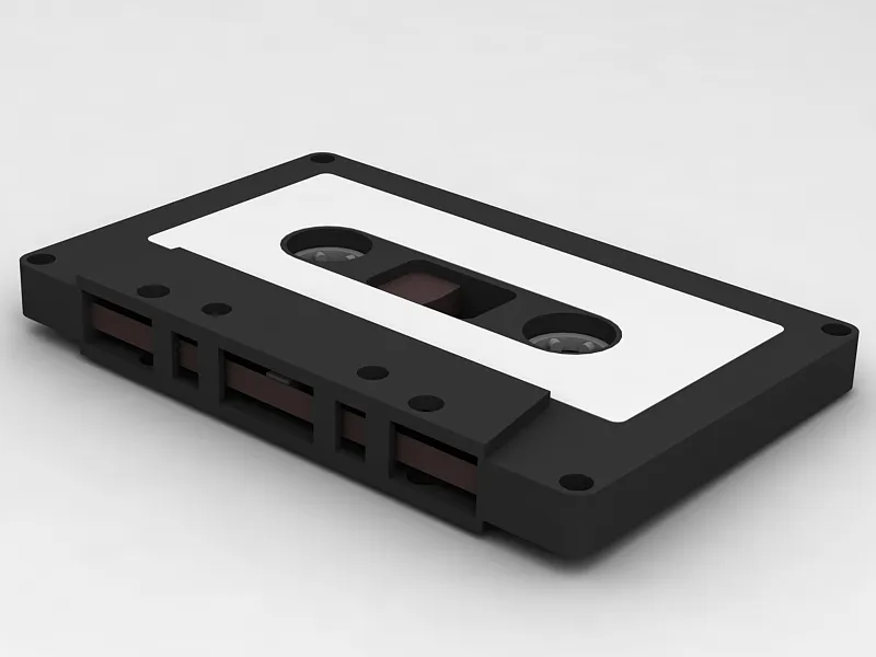 Tape Casette 3D Model .c4d .max .obj .3ds .fbx .stl .blend 