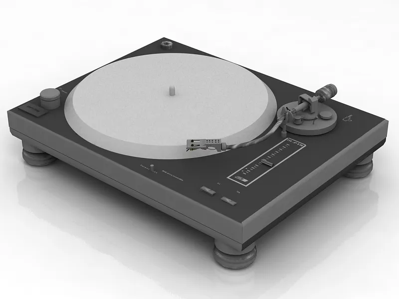 Vestax Turntable 3D Model .c4d .max .obj .3ds .fbx .stl .blend