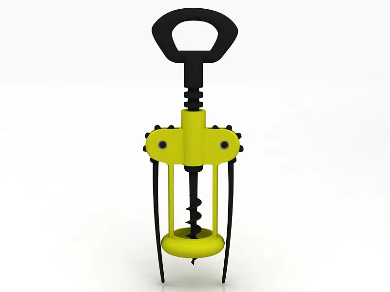 Double Armed Cork Screw 3D Model .c4d .max .obj .3ds .fbx .stl .blend 
