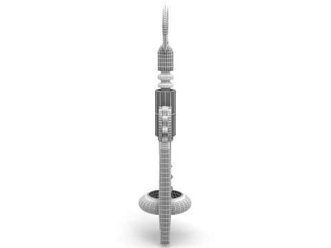 Double Armed Cork Screw 3D Model
