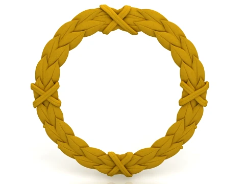 Wreath Emblem Gold 3D 모델