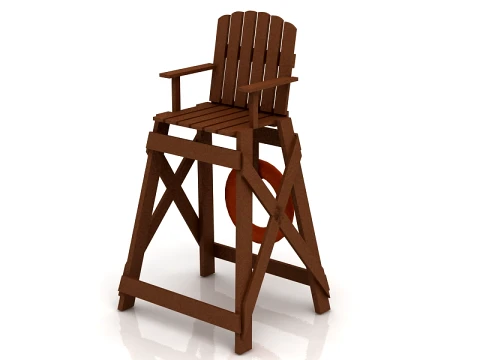 Lifeguard chair lifebuoy model Modello 3D