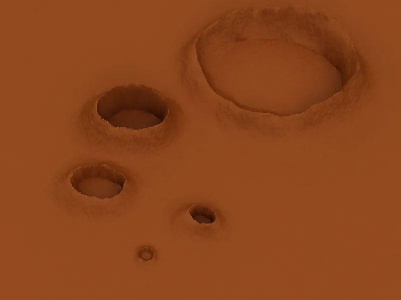 Crater Landscape 3D Model .c4d .max .obj .3ds .fbx .stl .blend 