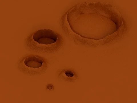 Crater Landscape 3D Model