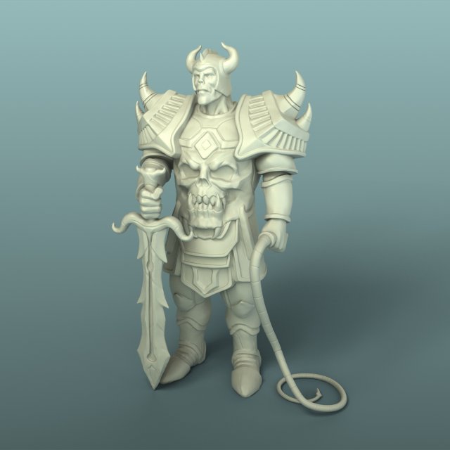 warrior 3D Print Model .c4d .max .obj .3ds .fbx .lwo .lw .lws