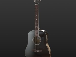 guitar black 3D Model