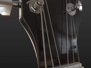 guitar black 3D Model