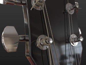 guitar black 3D Model
