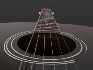 guitar black 3D Model