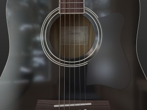 guitar black 3D Model