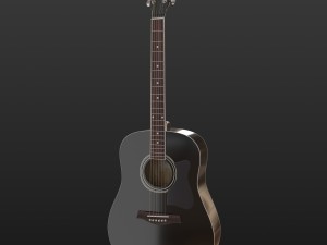 guitar black 3D Model