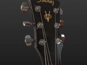 guitar black 3D Model