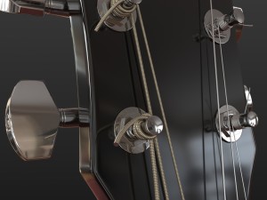 guitar black 3D Model