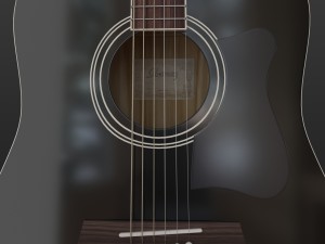 guitar black 3D Model