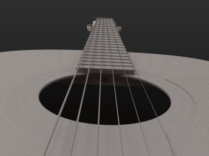 guitar black 3D Model