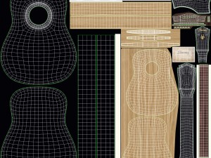 guitar black 3D Model