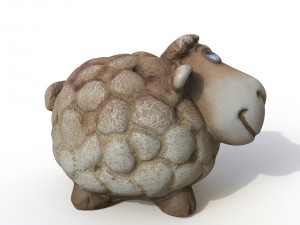 statuette sheep 3D 模型