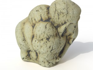 statuette mammoth Model 3D