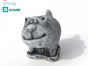 statuette cat 3D मॉडल