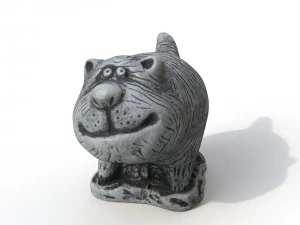 Statuettenkatze 3D Modell