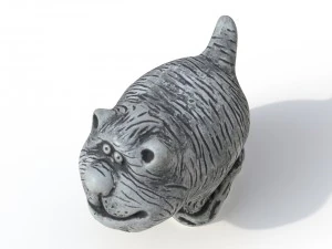 Statuettenkatze 3D Modell